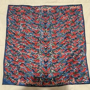 Vintage Vera Red and Blue Colorful Patterned Scarf